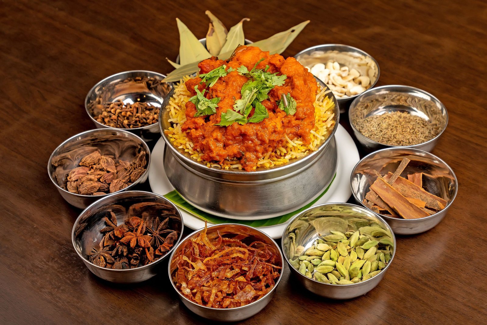 Aromatic whole spices used in Ya Rahman biriyani